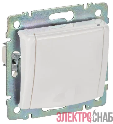 Розетка 1-м СП Valena 16А IP21 2P+E с заземл. защ. шторки с крышкой винты механизм бел. IEK 774422