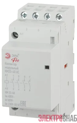 Контактор модульный КМ25-40 AC PRO NO-902-298 ЭРА Б0049163