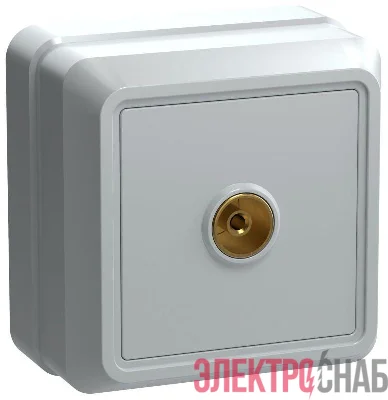 Розетка телевизионная TV 1-м ОП Октава РТВ20-ОБ IP20 бел. GENERICA EAO10-K01-DC