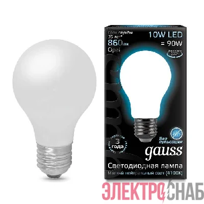 Лампа светодиодная Black Filament A60 E27 10Вт 4100К OPAL Gauss 102202210