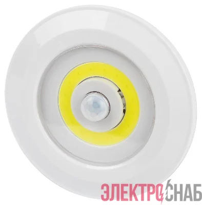 Фонарь светодиодный подсветка SB-804 пушлайт с датчиком движения 3Вт COB 3хAAA Эра Б0054039