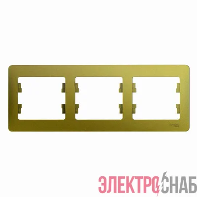 Рамка 3-м Glossa горизонт. фисташк. SE GSL001003
