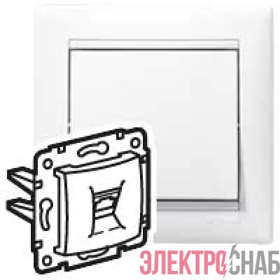 Механизм розетки информ. 1-м СП Valena RJ45-ISDN/интернет бел. Leg 774441