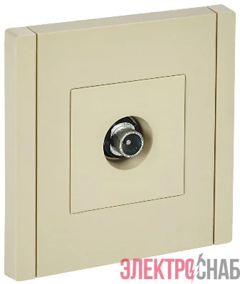 Розетка TV проходная FORTE&PIANO FP429 ваниль IEK FP-A10-P-K10