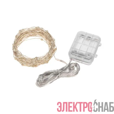 Гирлянда "Роса" 10м 100LED RGB IP44 с пультом 8 режимов элементы питания 3хAA Neon-Night 303-259