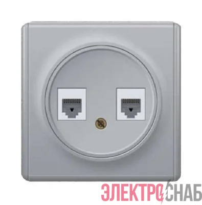 Механизм розетки комп. + телеф.2-м СП Florence RJ11/RJ45 кат.5e сер. 1E20801302 OneKeyElectro 2172840