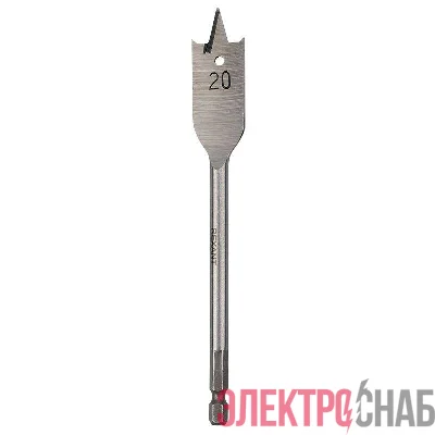 Сверло перовое по дереву 20мм (шестигранный хвостовик) Kranz KR-91-0667