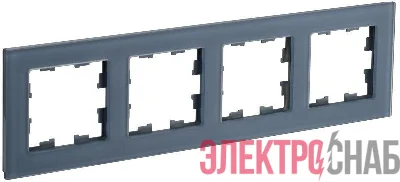 Рамка 4-м BRITE РУ-4-2-Бр стекло маренго матов. IEK BR-M42-G-31-K35