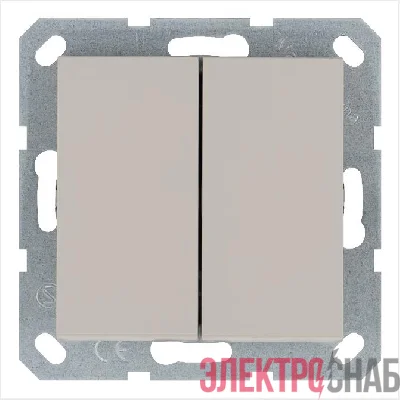 Переключатель перекрестный 2-кл. 10А IP20 механизм тауп Jasmart G3014T