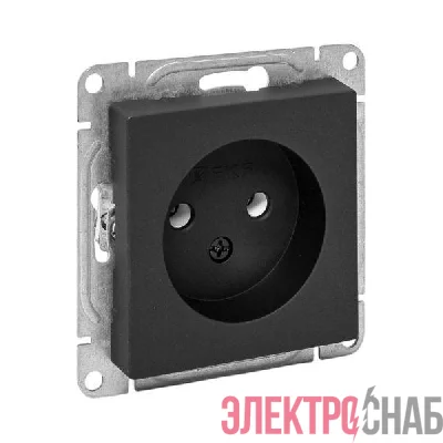 Розетка СП Эпика 16А без заземл. без шторок механизм черн. EKF UP1-SOB-100