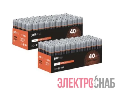 Элемент питания алкалиновый AA/LR6 Ultra Alkaline Pack-40 (уп.40шт) JazzWay 5057562