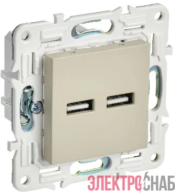 Розетка USB A+A 3.1А SKANDY SK-R15B беж. IEK SK-U21-D31-K10