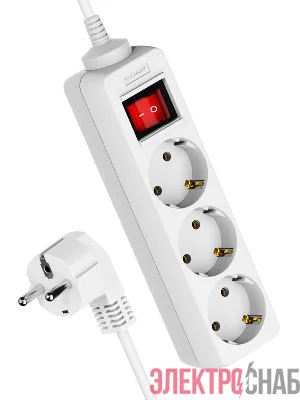 Удлинитель 3х5м с заземл. 16А IP20 ПВС 3х1 с выкл. КОСМОС YKsm5m-3g-Z-V(K)