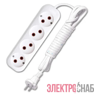 Удлинитель 4х3м без заземл. 6А IP20 У6-766 ШВВП 2х0.75 UNIVersal 9631943