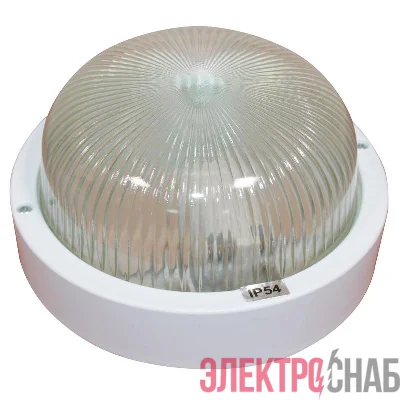 Светильник "Банник" 1301 НПП 03-60-013 IP54 круг малый бел. пласт. Элетех 1005500879
