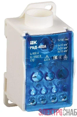 Блок распределительный на DIN-рейку РБД-400А IEK RBD-400