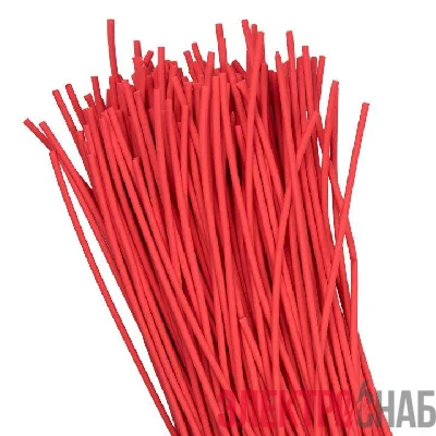 Трубка термоусадочная ТУТ 2/1 красн. (уп.200шт) PROxima EKF tut-2-r-1m