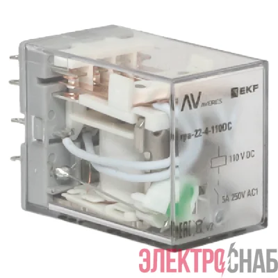 Реле промежуточное RPA 22/4 5A 110В DC AVERES EKF rpa-22-4-110DC