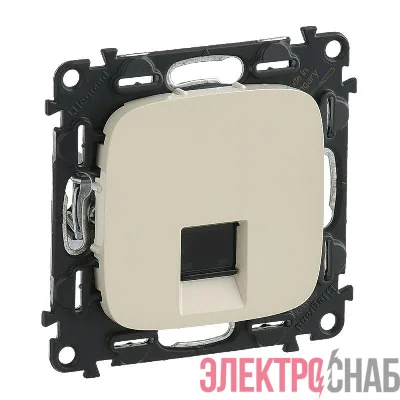 Механизм розетки комп. 1-м Valena Allure RJ45 CAT.5E UTP с лицевой панелью сл. кость Leg 753840
