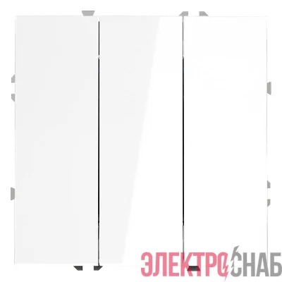 Выключатель 3-кл. СП S70 10А механизм бел. глянцевый Voltum VLS030101