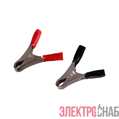Зажим "крокодил" 10А 50мм (пакет Боб) (уп.2шт) Rexant 16-0012-9