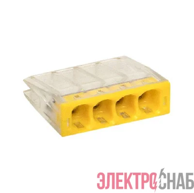 Клемма строительно-монтажная СМК 2273-244 4-проводная 0.5-2.5кв.мм с пастой (уп.100шт) PROxima EKF plc-smk-2273-244