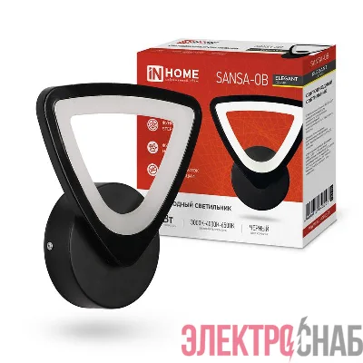 Светильник светодиодный ELEGANT SANSAR-B 15Вт 230В 3000-6500К 1050лм STEP COLOR черн. IN HOME 4690612043203