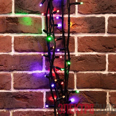 Гирлянда светодиодная управляемая"Нить" 20м 240LED мультиколор 20Вт 220-240В IP67 8 режимов провод каучук черн. (нужен контроллер 217-204) Neon-Night 303-329