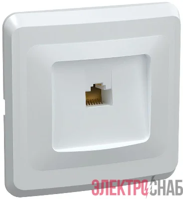 Розетка компьютерная 1-м Вега РК10-ВБ RJ45 кат.5E бел. IEK EKV15-K01-DM