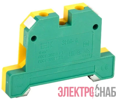 Зажим наборный ЗНИ-6PEN 6кв.мм (JXB-земля) IEK YZN20-006-K52