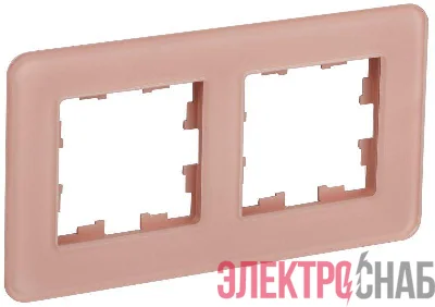 Рамка 2-м BRITE РУ-2-2-Бр стекло дым. RE IEK BR-M22-G-41-K97