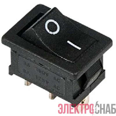 Выключатель клавишный 250В 6А (3с) ON-ON черн. Mini (RWB-202; SC-768) Rexant 36-2130