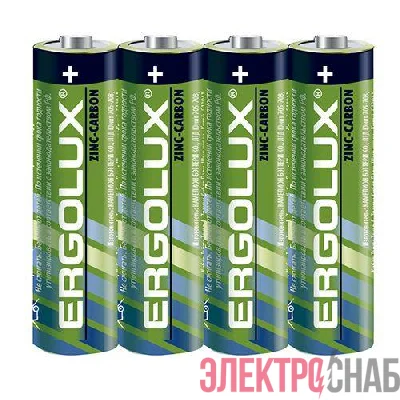Элемент питания солевой AA/R6 1.5В R6SR4 SR4 (уп.4шт) Ergolux 12441