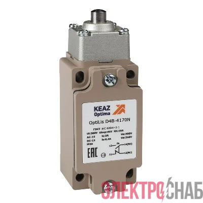 Выключатель концевой OptiLiS D4B-4170N толкатель метал. EN 50041 XCKJ161H29 КЭАЗ 365332