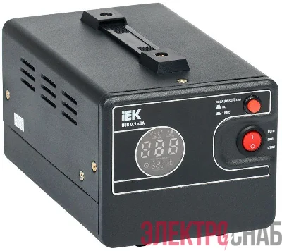 Стабилизатор напряжения 1ф 0.5кВА HUB переносной IEK IVS21-1-D05-13