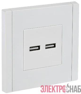 Розетка USB A+A 3.1А FORTE&PIANO FP249 бел. IEK FP-U21-D31-K01