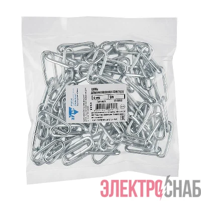Цепь длиннозвенная 4мм DIN 763 (3м) Tech-Krep/Zitar 127860