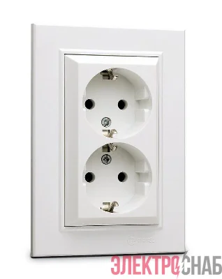 Розетка 2-я с/з СП Karea 16А IP20 бел. Makel 56001082