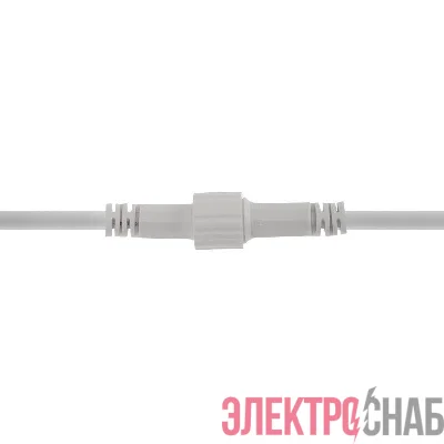 Коннектор с проводами папа-мама 2 pin бел. каучук Neon-Night 315-435