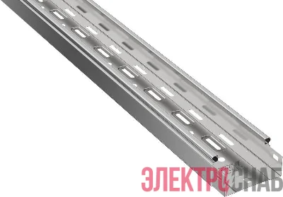 Лоток листовой перфорированный 100х50 L3000 сталь 0.45мм без боковой ESCA 3 IEK ES3-15-050-100-3-045