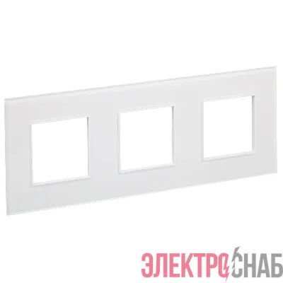 Рамка 3-м SKANDY SK-F23W стекло арктич. бел. IEK SK-M32-G-K01