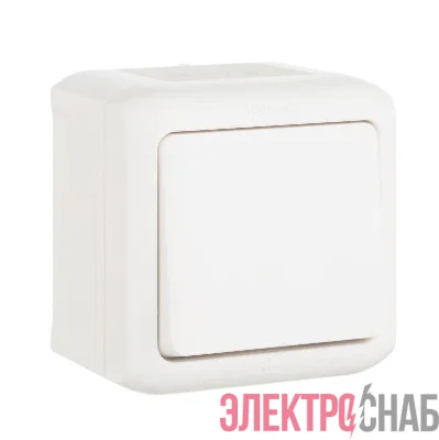 Выключатель 1-кл. ОП Quteo 10А IP44 10АХ бел. Leg 782300
