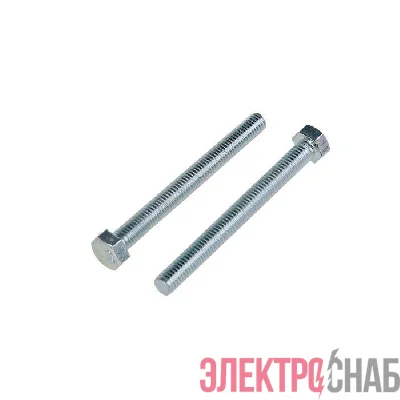 Болт М12х100 с шестигранной головкой цинк. DIN 933 (уп.8шт) класс прочности 8.8. коробка Tech-Krep 126525