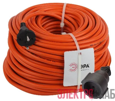 Удлинитель-шнур 1х50м без заземл. 16А IP20 UPx-1-2х1.5-50m ПВС 2х1.5 (бухта) Эра Б0046809