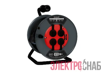 Удлинитель на метал. катушке 4х30м с заземл.16А IP44 КГ 3х1.5 с выкл. медь TOKOV ELECTRIC TKP-SK30-315-Z-KG