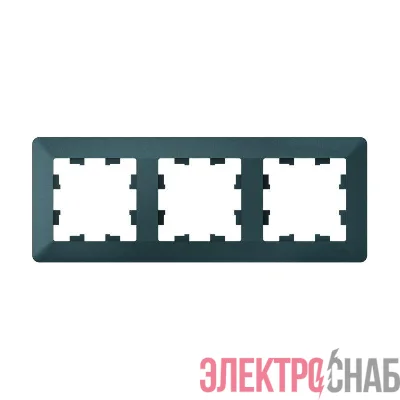 Рамка 3-м AtlasDesign Air изумруд/дым. черн. SE ATN220803