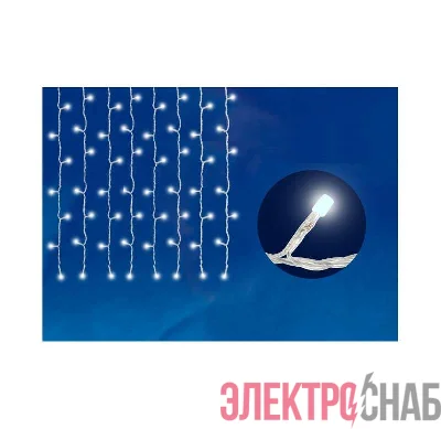 Занавес светодиодный ULD-C2030-240/TWK WHITE IP67 с эффектом мерцания 3х2м соединяемый 240LED бел. свет провод бел. Uniel UL-00001356