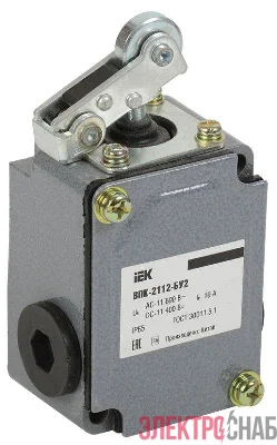 Выключатель концевой ВПК-2112-БУ2 рычаг с роликом IP65 IEK KV-1-2112-1