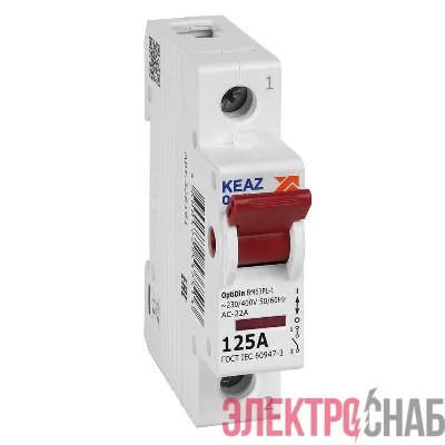 Выключатель нагрузки модульный OptiDin BM63PL-1125-УХЛ3 (ВМ63PL) КЭАЗ 328161