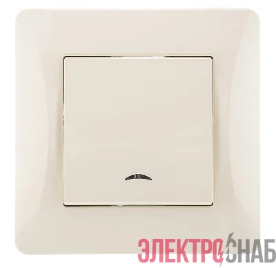 Выключатель 1-кл. СП Ugra 10А 250В с индикацией механизм беж. GUSI С11В18-003